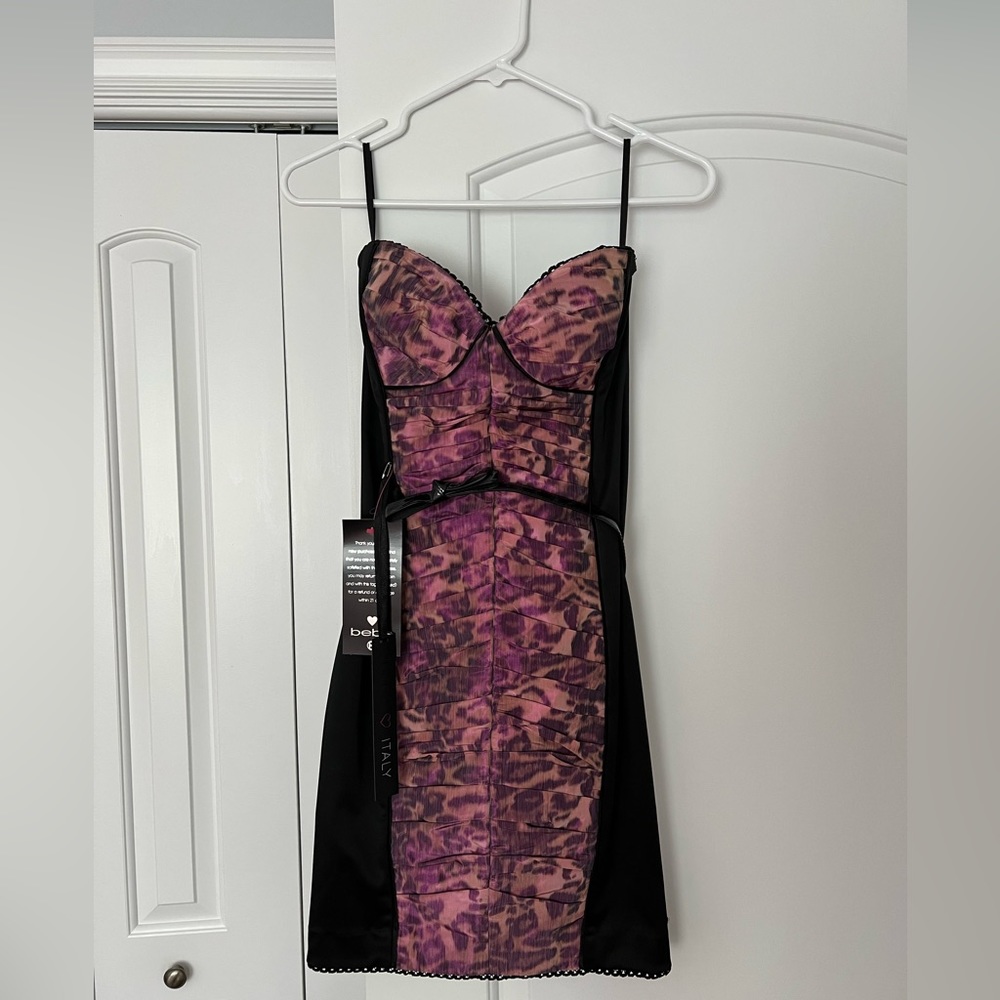 Bebe Strapless mini dress